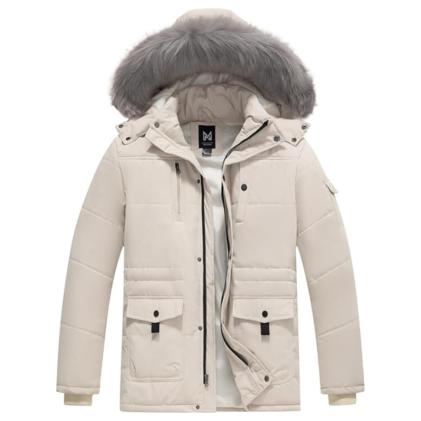 KVE Men's Thickened Padded Heavyweight Parka Jacket