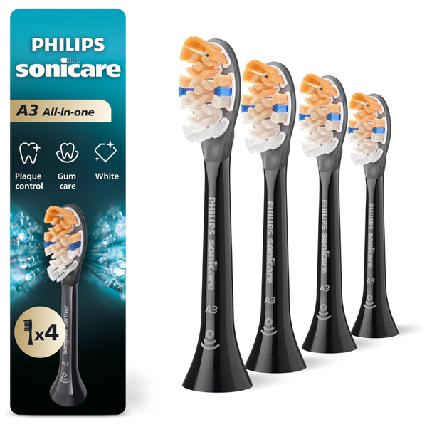 4-Pack Philips Sonicare A3 Premium All-in-One Toothbrush Heads