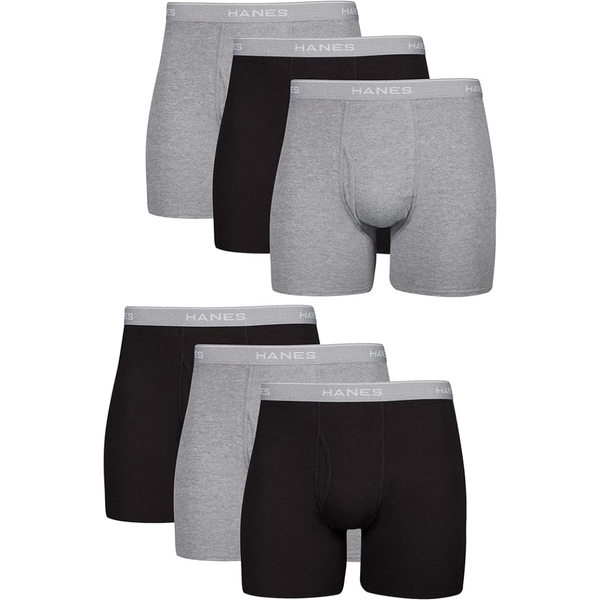 6-Pack Hanes Men's Soft Breathable Cotton Multipack Brief Underwear