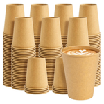 200-Pack 8 OZ Brown Disposable Paper Coffee Cups