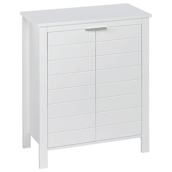 Madison Two Door Floor Bathroom Storage Cabinet With 3 Shelves