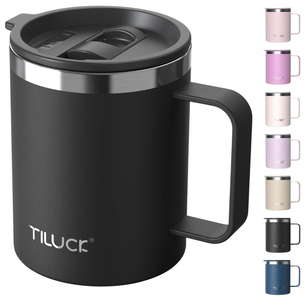 12-Oz TILUCK Insulated Coffee Mug With Lid