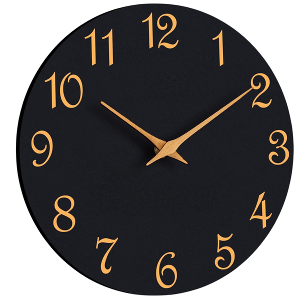 10" Modern Battery Operated Silent Non Ticking Wall Clock