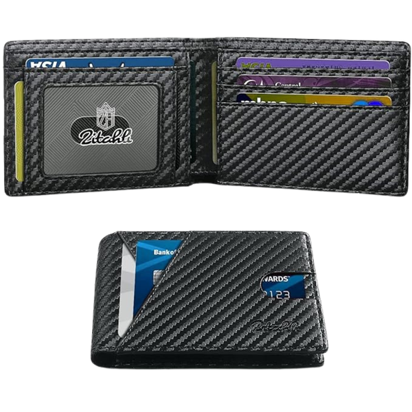 Men's Slim RFID Blocking Leather Bifold Wallet