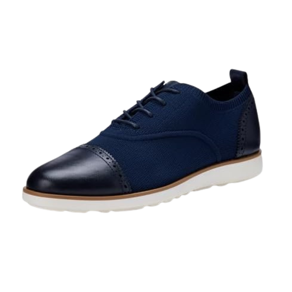 Amazon Essentials Men's Oxford Brogue Knit Dress Sneakers