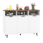 47'' Buffet Countertop 3 Doors Kitchen Cabinets With Storage Compartments