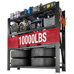 10000LBS Fleximounts 4-Tier Industrial Shelving Unit With 4 Hooks