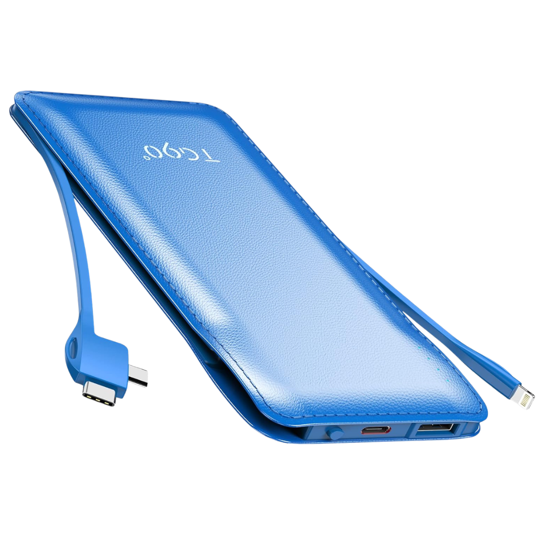 10000mAh Power Bank Charger W/ Built-In Cables (Various)