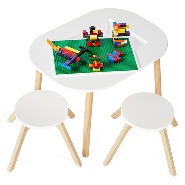 Best Choice Products 2-In-1 Kid's Building Block Table Toy