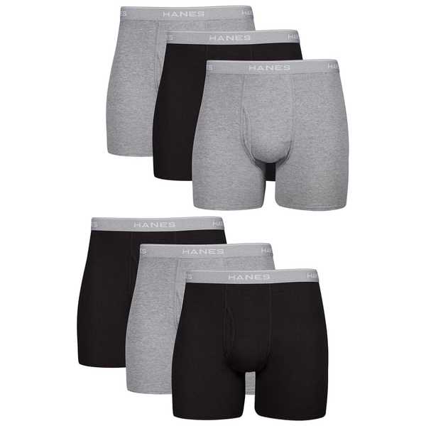 6-Pack Hanes Men's Soft Breathable Cotton Multipack Brief Underwear