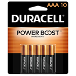 10-Count Duracell Coppertop AAA Alkaline Batteries W/ Power Boost Ingredients