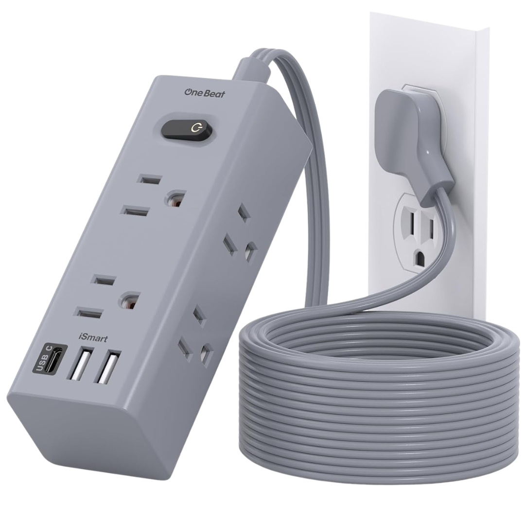 10ft 9-in-1 Extension Cord Power Strip With Multiple Outlets