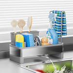 Stainless Steel Sink Caddy & Sponge Holder (2 Colors)