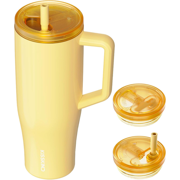 40-Oz Lumispin Stainless Steel Insulated Tumbler W/ Handle & Hidden Straw