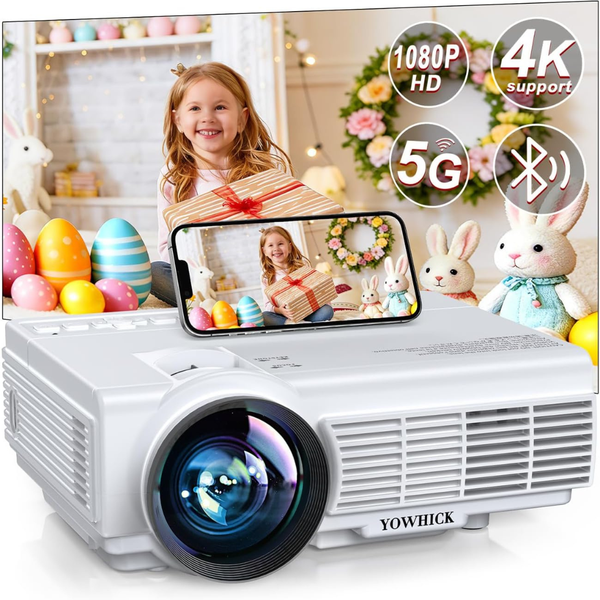 1080P Portable Mini Projector With WiFi & Bluetooth (3 Colors)