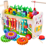 9 in 1 Wooden Montessori Hammering Toy With Xylophone