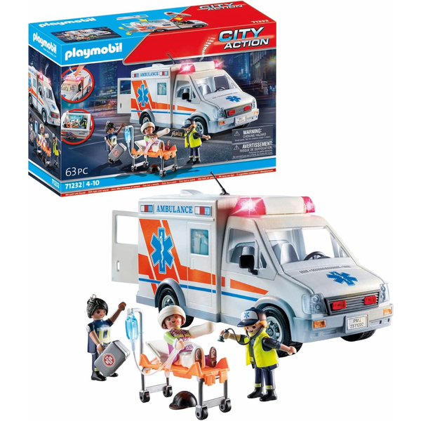 Playmobil Ambulance With Accessories And 3 Figures