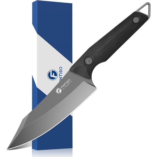 Fintiso Ultra Sharp Steel Viking Knife with Handle