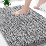 24" x 17" Luxury Chenille Shaggy Microfiber Bath Rugs