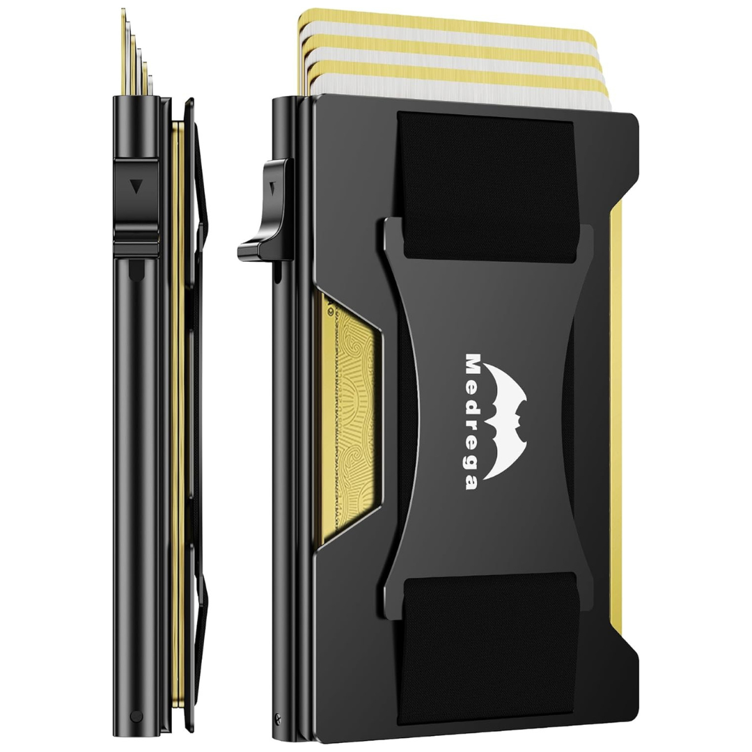 Medrega Men's Smart Metal Pop Up Wallet w/ Cash Strap (3 Colors)
