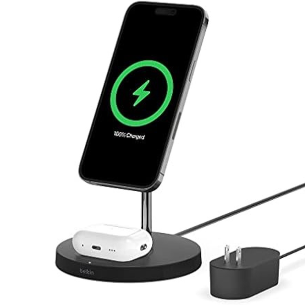 Belkin MagSafe 2-in-1 Wireless Fast Charging Station Stand