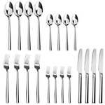 20-Piece Stainless Steel Modern Polished Flatware Set