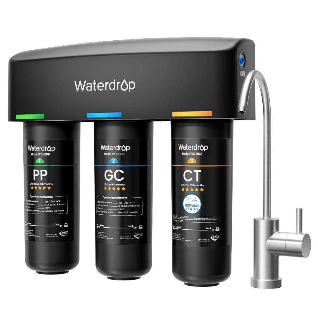 Waterdrop TSB 3-Stage High Capacity Under Sink Water Filter