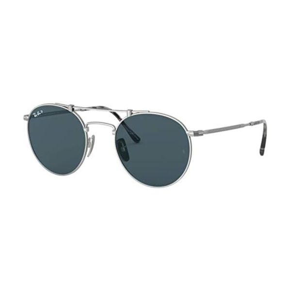Ray-Ban Unisex RB8147M Titanium 50 mm Round Sunglasses