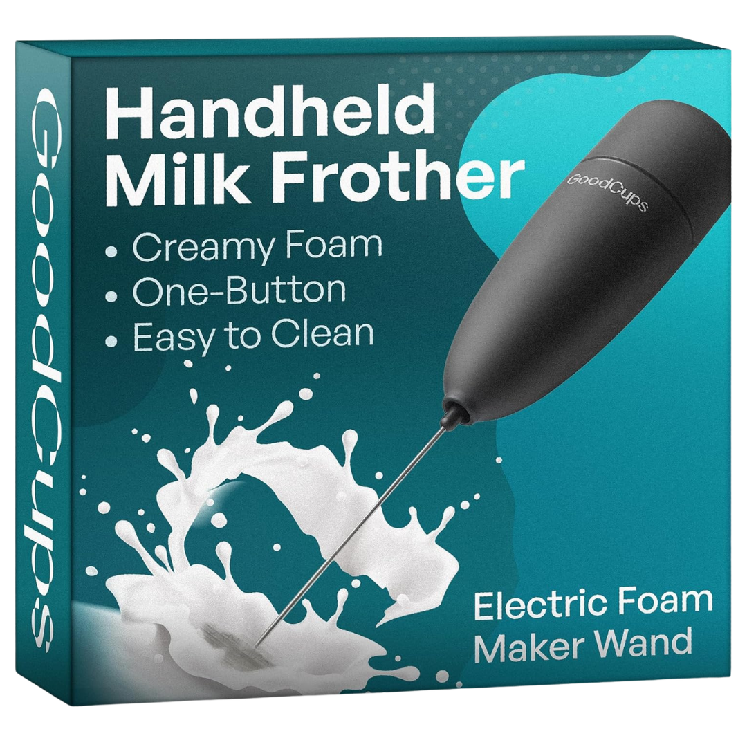 Handheld Electric Milk Frother With Stainless Steel Whisk