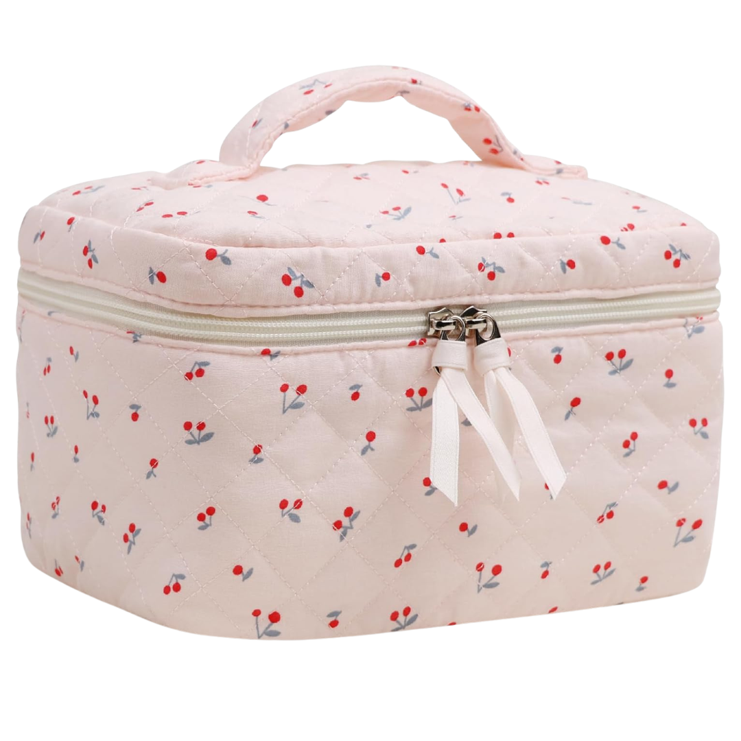 Women's Floral Coquette Aesthetic Large Makeup Bag