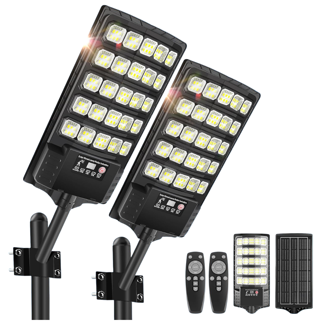 2 Pack 20000LM 6500K Motion Sensor LED Flood Lights