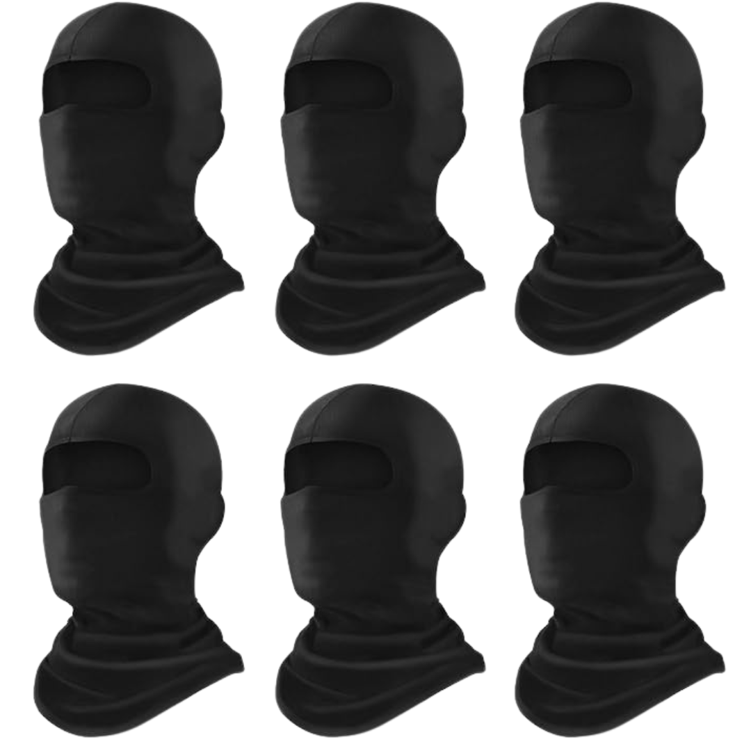 6-Pack Unisex UV & Wind Protection Balaclava Face Mask