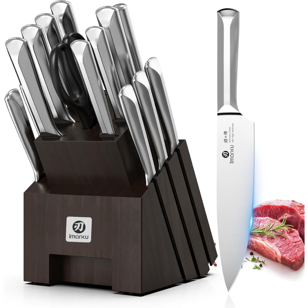 16-Piece High Carbon Japanese Stainless Steel Knife Sets