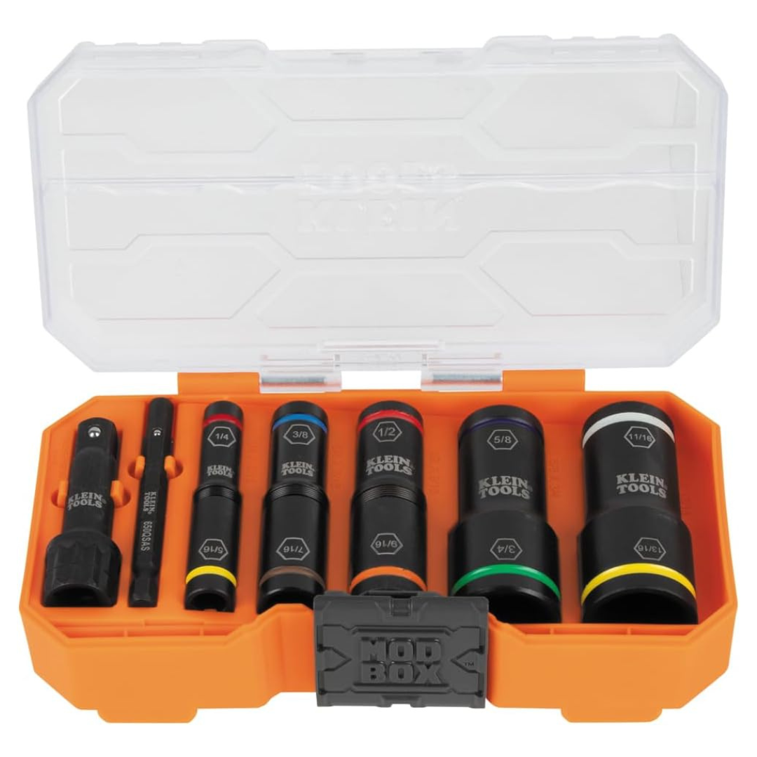 Klein Tools 65618 KNECT Flip-10 SAE Impact Socket Set