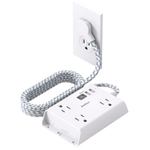 7-in-1 5ft USB-C Power Strip W/ 3-Outlets & 4 USB Ports