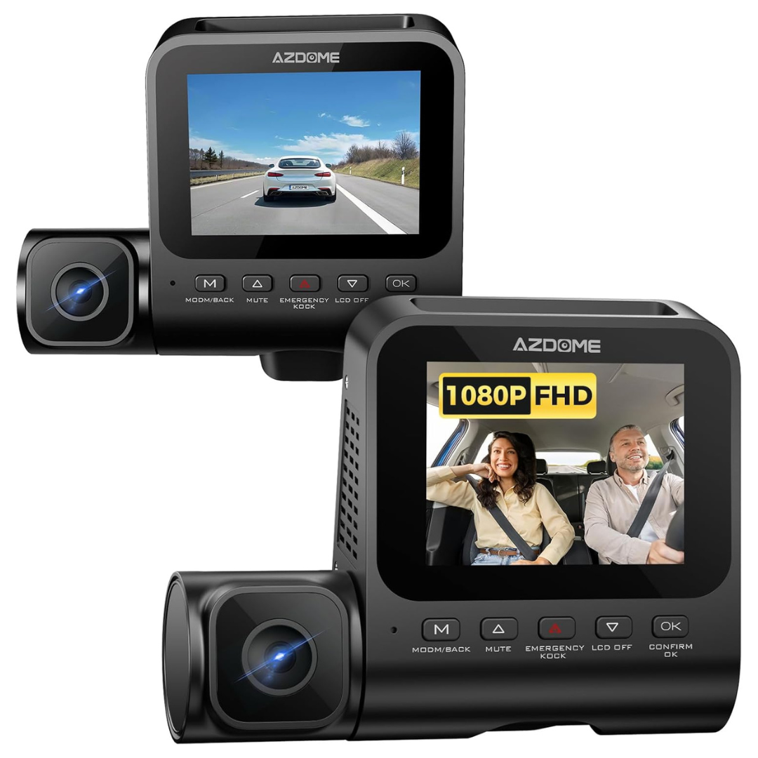 V600 1080P 3'' Screen Front And Inside Dual Dash Camera