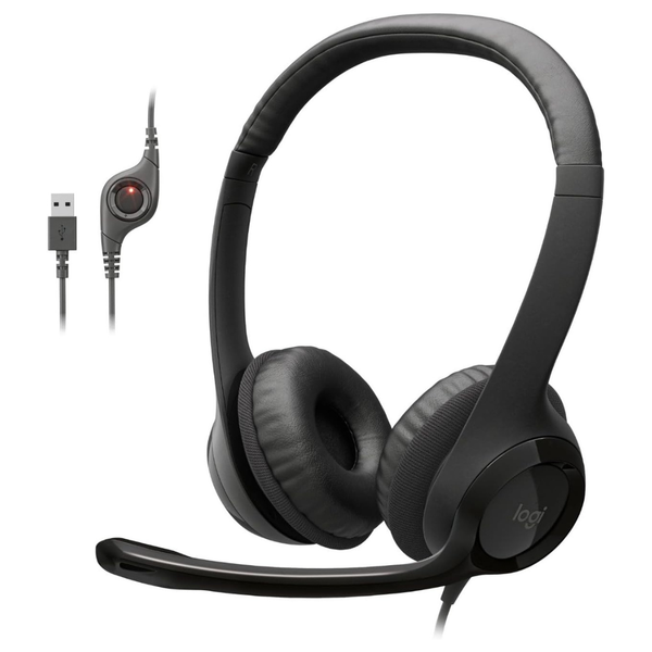 Logitech H390 Wired Headphones With Noise-Cancelling Microphone