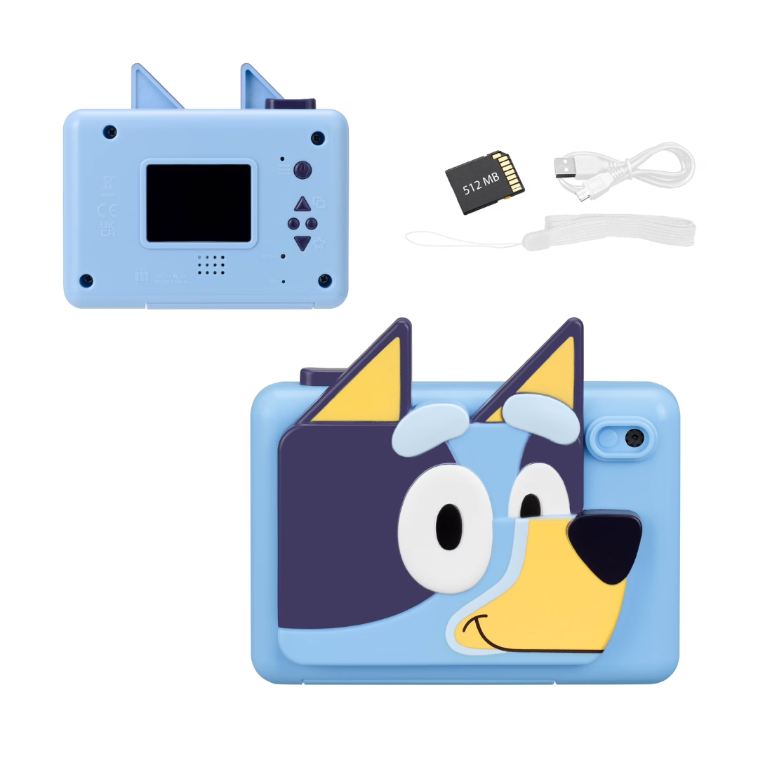 EKids Bluey Kids Digital Camera With Built-In Stickers & SD Card