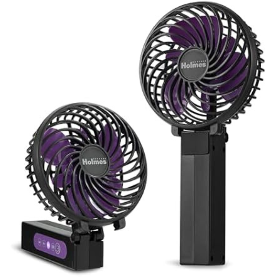 Holmes 4" 3-Speed Rechargeable USB-C Personal Fan