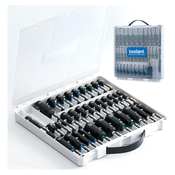 34-Piece Toolant Impact Magnetic Deep Nut Driver Bit Set