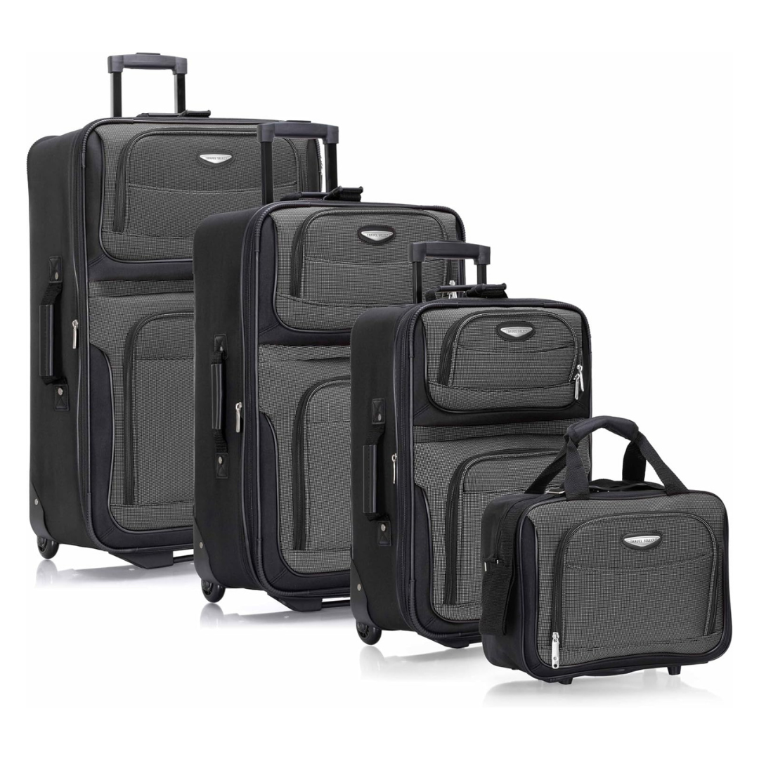 4-Piece Travel Select Amsterdam Expandable Rolling Upright Luggage Set