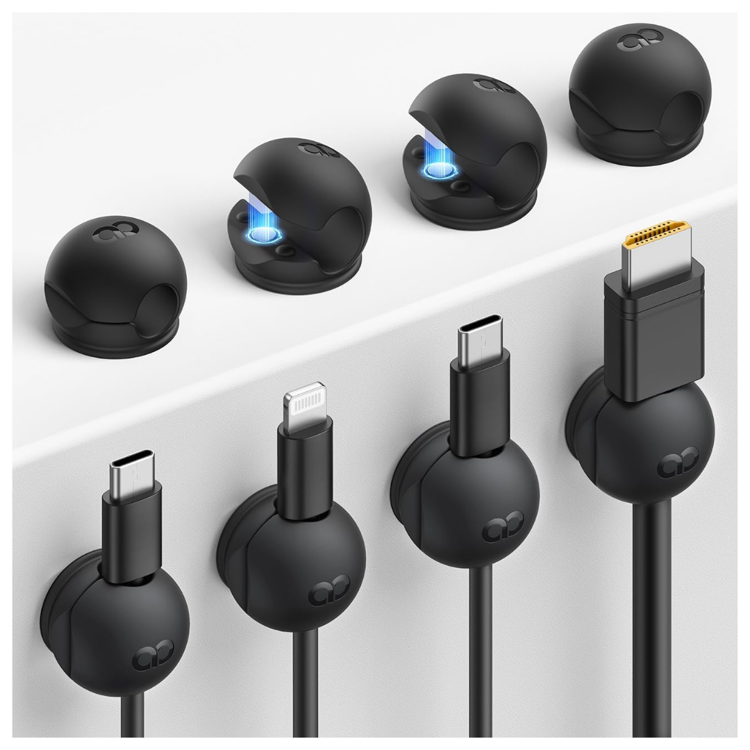 8-Pack Lamicall Dual Magnetic Silicone Cable Organizer Clips