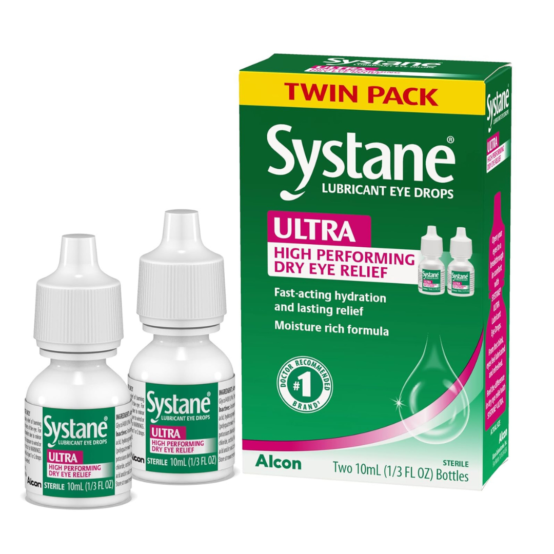 Twin Pack Systane Ultra Lubricant Eye Drops (10-ML Each)