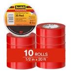10-Pack 3M Scotch Vinyl Color Coding 35 Electrical Tape (1/2" x 20ft)