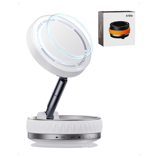 Magnetic Car Phone Mount With Suction Cup & 2 Mag Rings