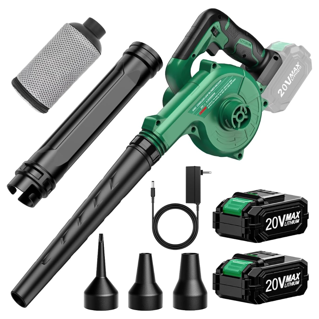 4-in-1 Cordless 2x2000mAh Leaf Blower Vacuum Combo