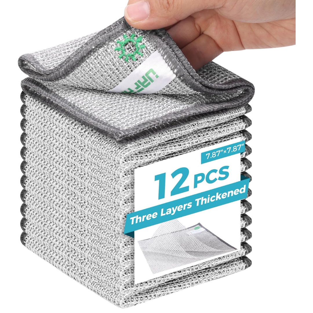 12-Piece Dishwashing Wire Dishcloth (7.87" x 7.87")