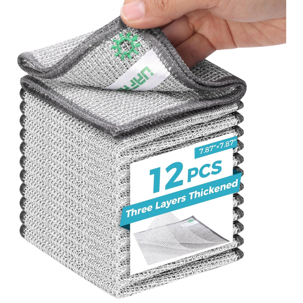 12-Piece Dishwashing Wire Dishcloth (7.87" x 7.87")