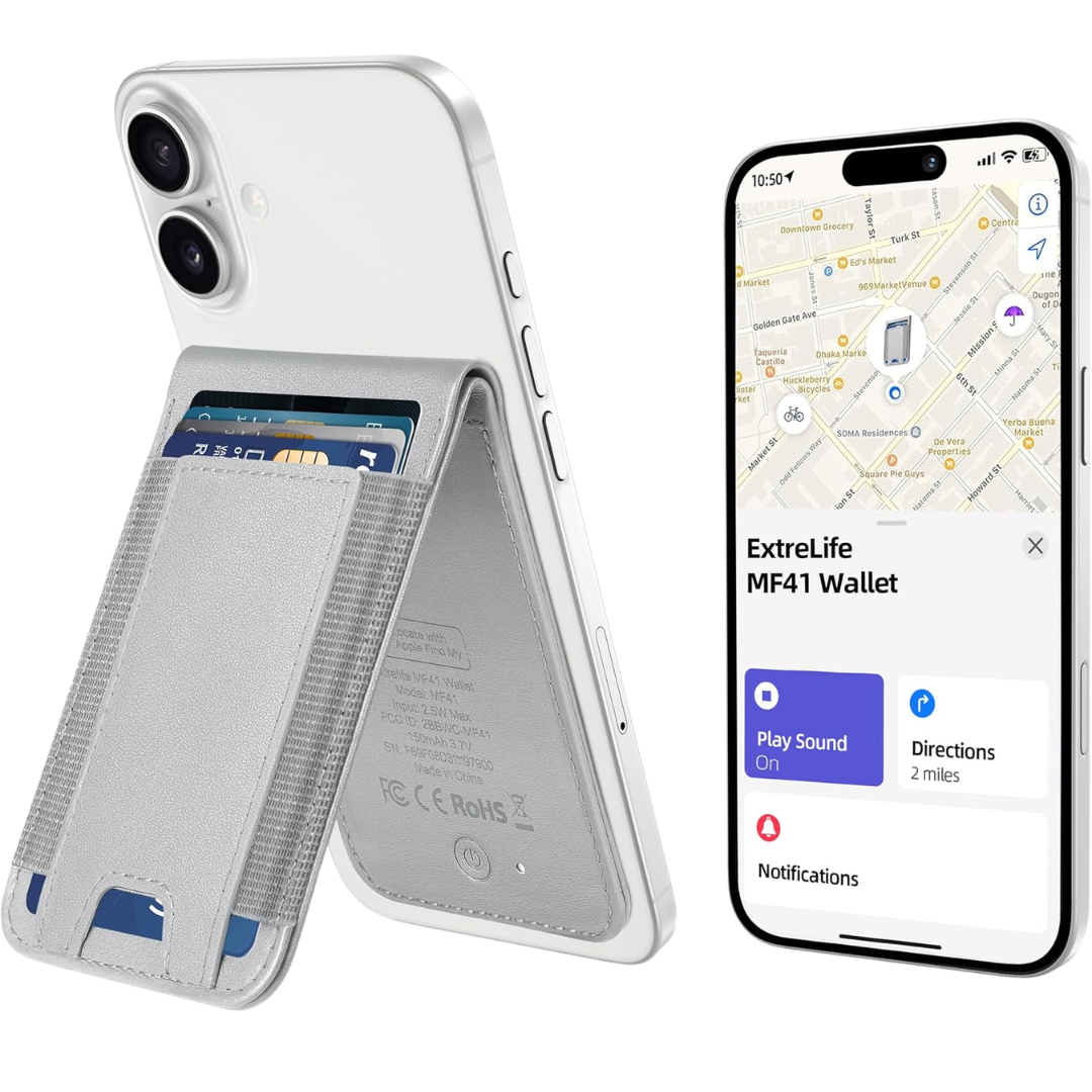 ExtreLife 8-Card Holder RFID Blocking Magsafe Wallet W/ Apple Find My