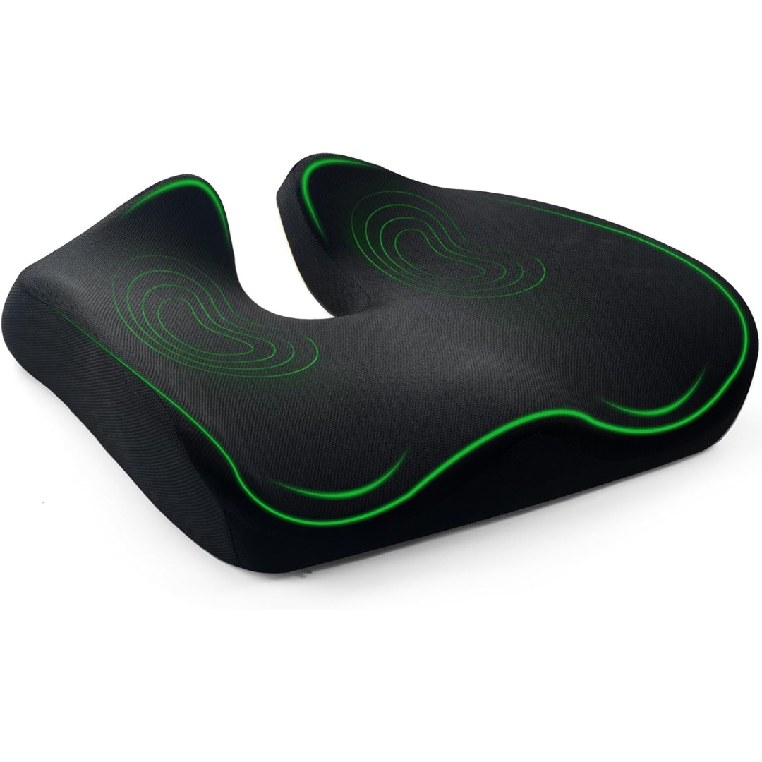 Gel Memory Foam Pressure-Relief Seat Cushion